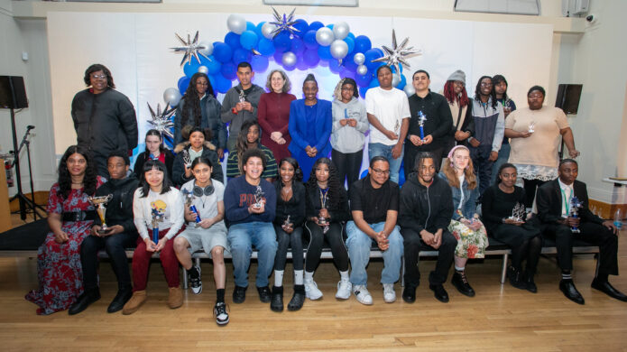 A group photo from Hackney Youth Awards